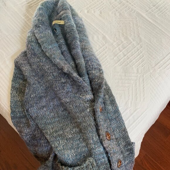 Journal Standard blue/grey shawl collar cardigan - Picture 4 of 11